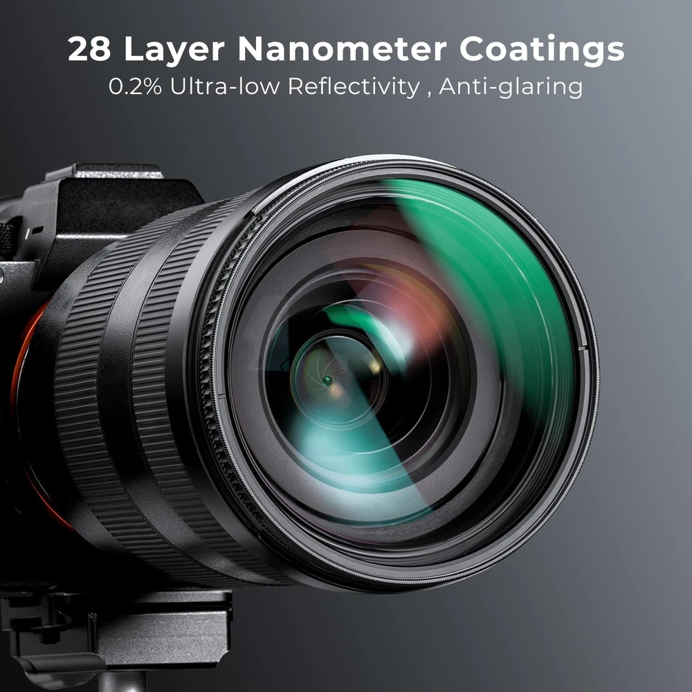 K&F CONCEPT CPL poliarizacinis objektyvo filtras 72 mm su 28 sluoksnių danga AU-KF01.2370