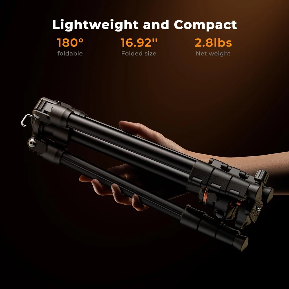 Stovas - K&F Concept K234A3 Aluminis 1.27 kg 55-178 cm BH-36 Kamuolinis Galvutė