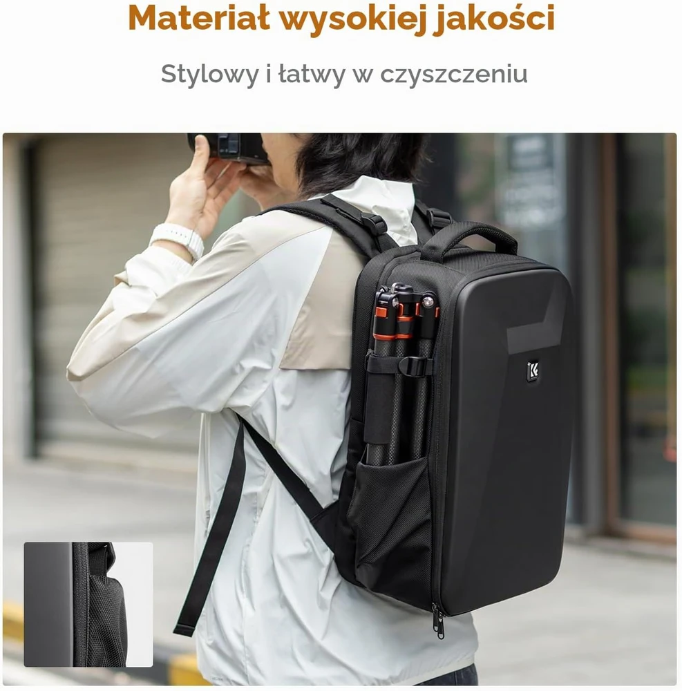 Fotoaparato Kuprinė - K&F Concept Nature Wander 22L, Laikanti Fotoaparatą, Objektyvus, Nešiojamą Kompiuterį 15.6" Juoda