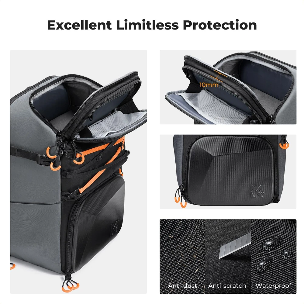K&F CONCEPT fotoaparato kuprinė 25 l su nešiojamojo kompiuterio skyriumi KF13.180