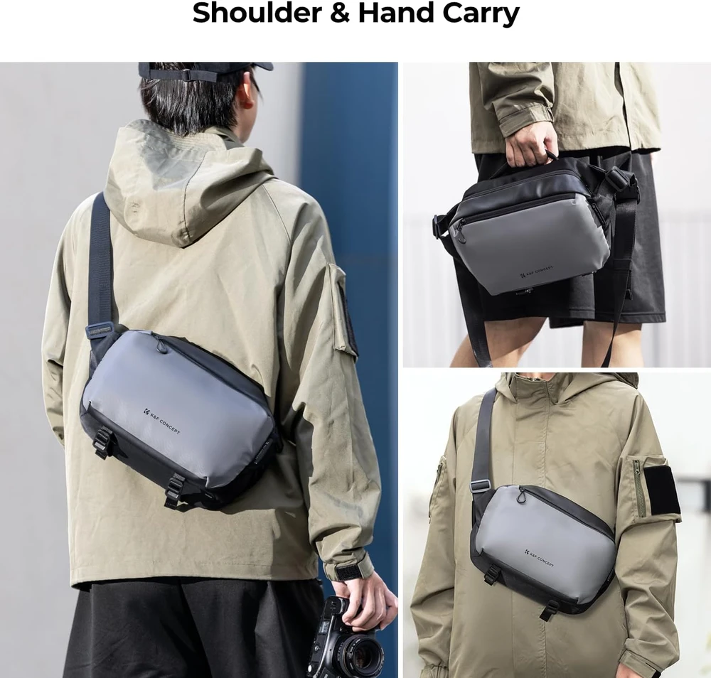 K&F Concept fotoaparato kuprinė, atspari vandeniui, 7 l talpos, reguliuojama rankena, AU-KF13.157