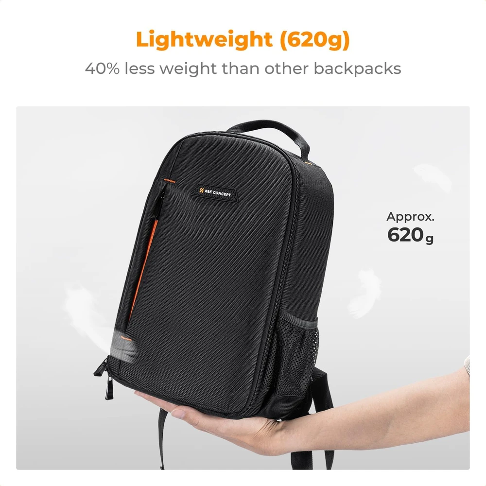 K&F Concept fotoaparato kuprinė su reguliuojamu diržu, 10 l, vandeniui atspari, poliesteris, KF13.165