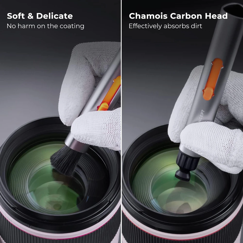 K&F CONCEPT fotoaparato valymo rinkinys su pūstuvu, šluostėmis ir 24 mm lazdelėmis KF330