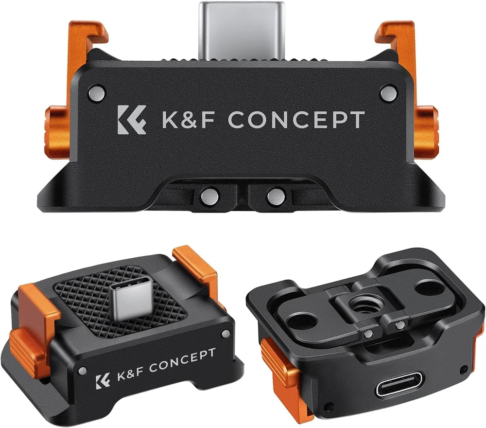 K&F Concept įkrovimo adapterio stovas DJI Osmo Pocket 3 su Arca-Swiss 38 mm tvirtinimu SKU.2283