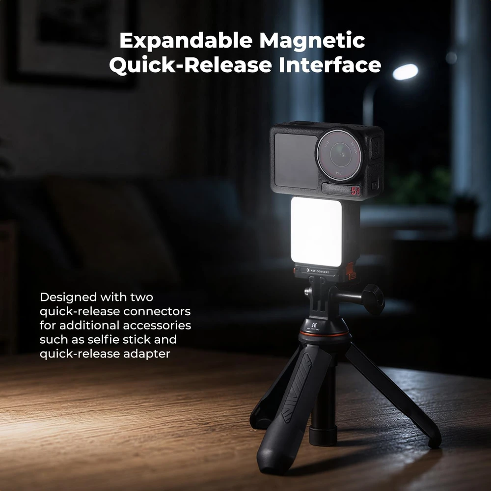 K&F CONCEPT LED papildomas apšvietimas DJI Osmo Action 3/4/5 Pro kameroms KF3401.0402.0010