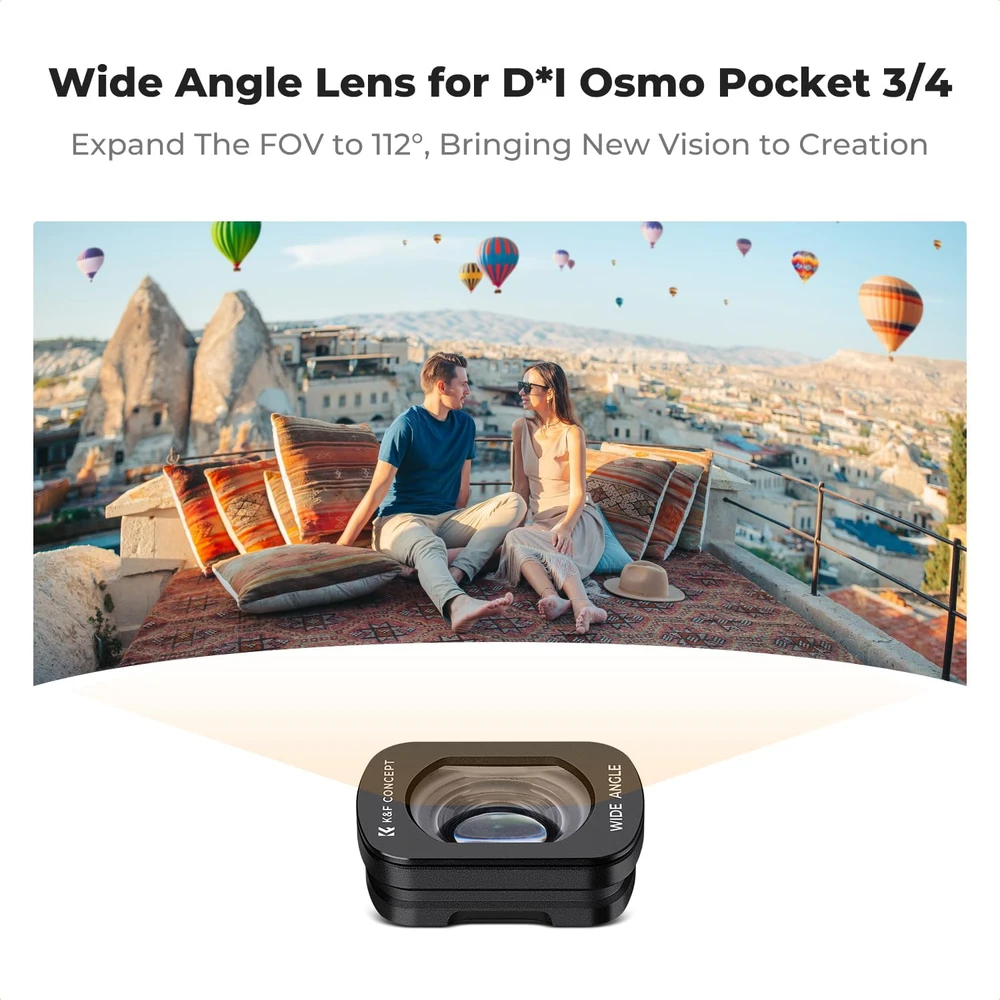 K&F CONCEPT magnetinis 4 filtrų rinkinys DJI Osmo Pocket 3/4 su plačiakampiu objektyvu FD161
