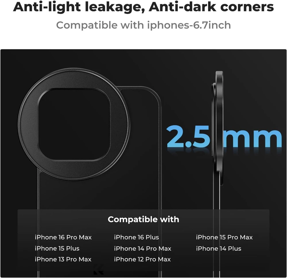 K&F CONCEPT magnetinis CPL poliarizacinis filtras 67 mm su 6,7 colių telefono adapteriu FA201