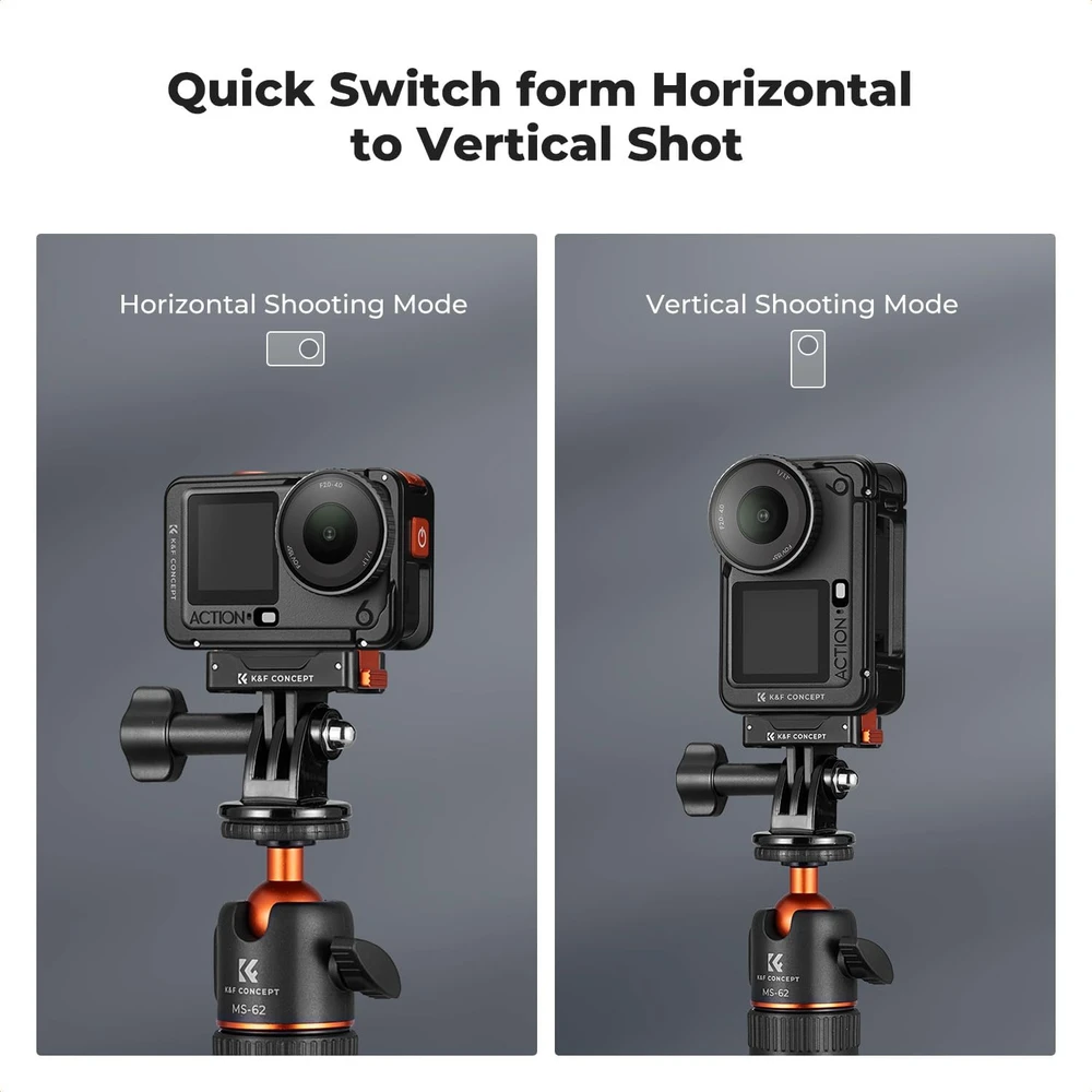 K&F CONCEPT magnetinis greito atjungimo adapteris DJI Osmo Nano ir Action 6, 2 vnt.