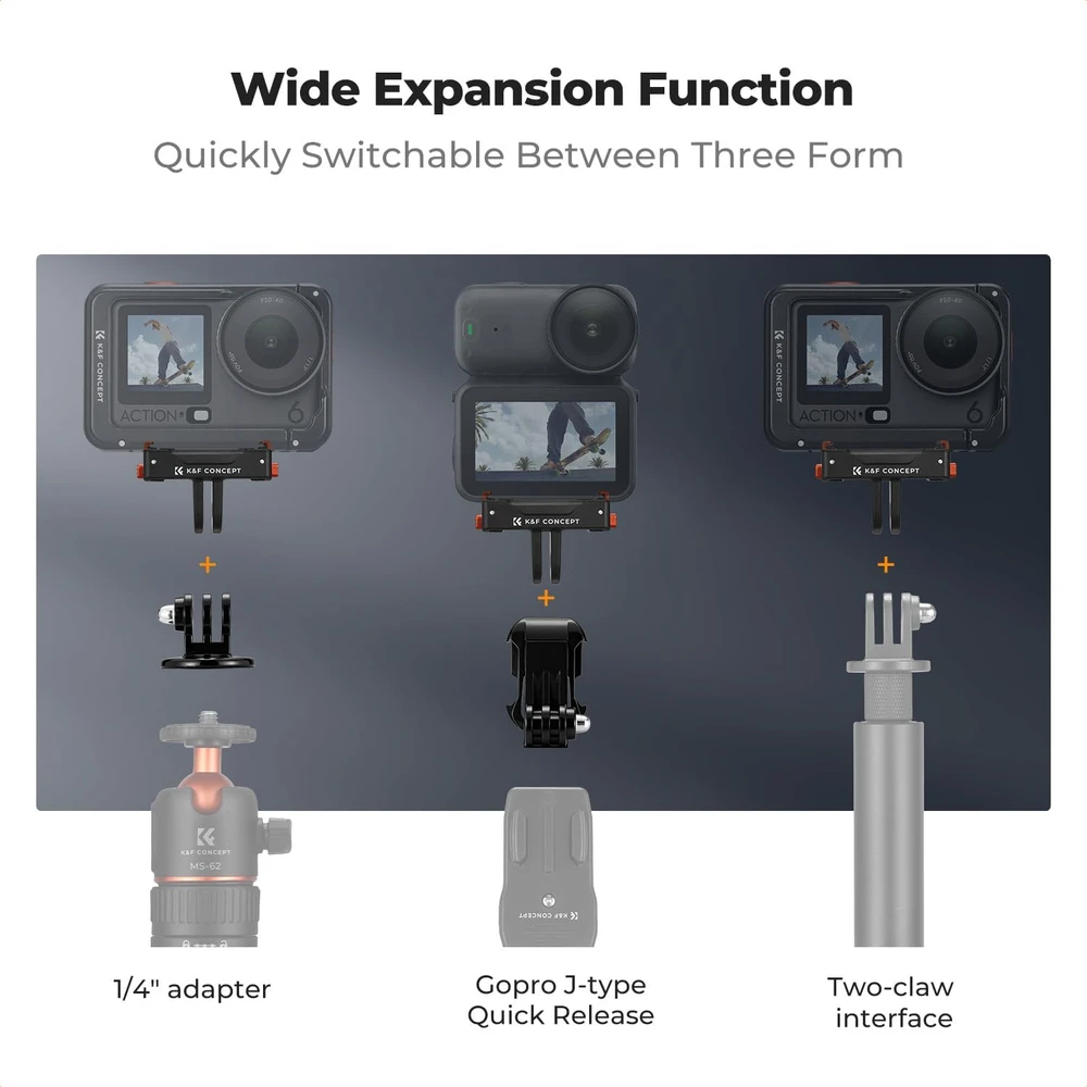 K&F CONCEPT magnetinis greito atjungimo adapteris DJI Osmo Nano ir Action 6, 2 vnt.