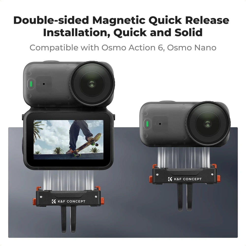 K&F CONCEPT magnetinis greito atjungimo adapteris DJI Osmo Nano ir Action 6, 2 vnt.