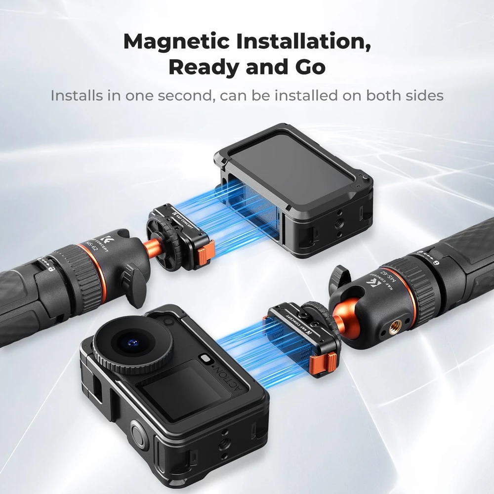 K&F CONCEPT magnetinis greitojo tvirtinimo adapteris DJI Osmo Action 6 ir Osmo Nano KF12.0027