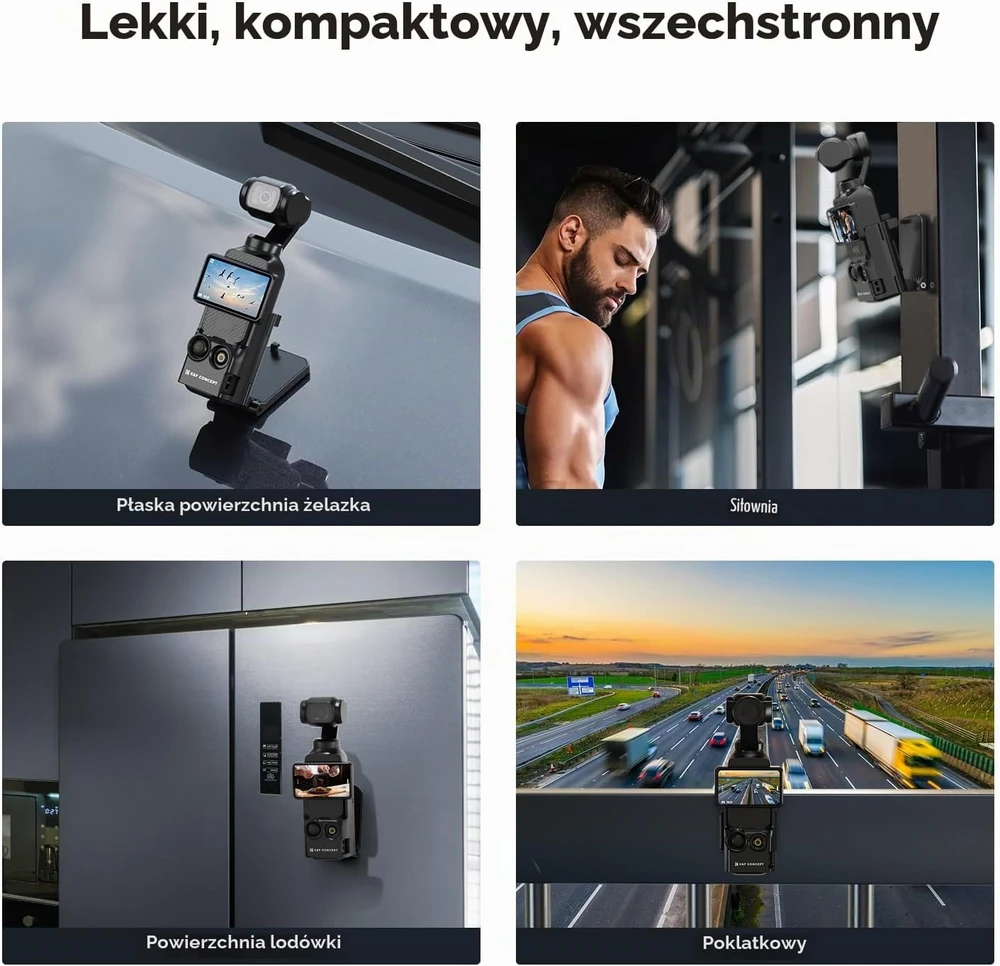 K&F Concept magnetinis laikiklis DJI Osmo Pocket 3 kamerai, 180° KF31.143