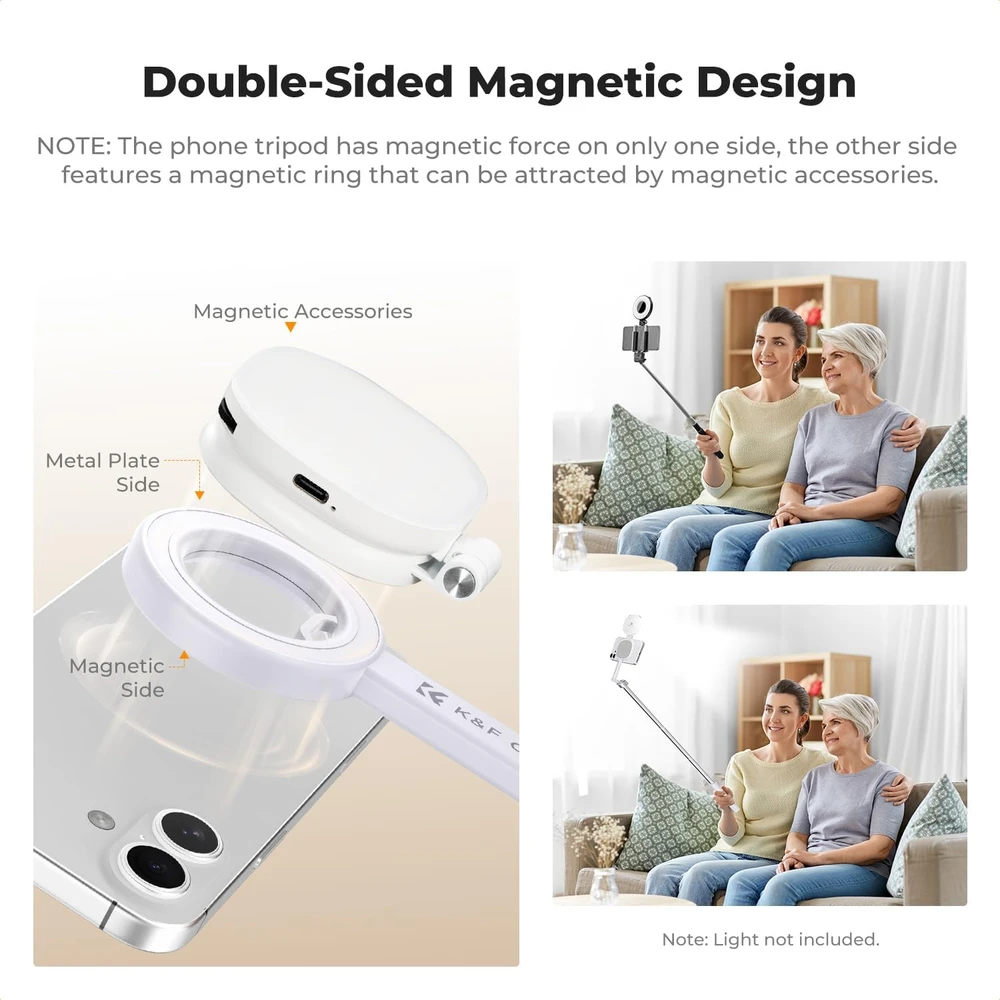 K&F CONCEPT magnetinis telefono trikojis su Bluetooth nuotoliniu valdymu 1,8 m KF15.0044S1