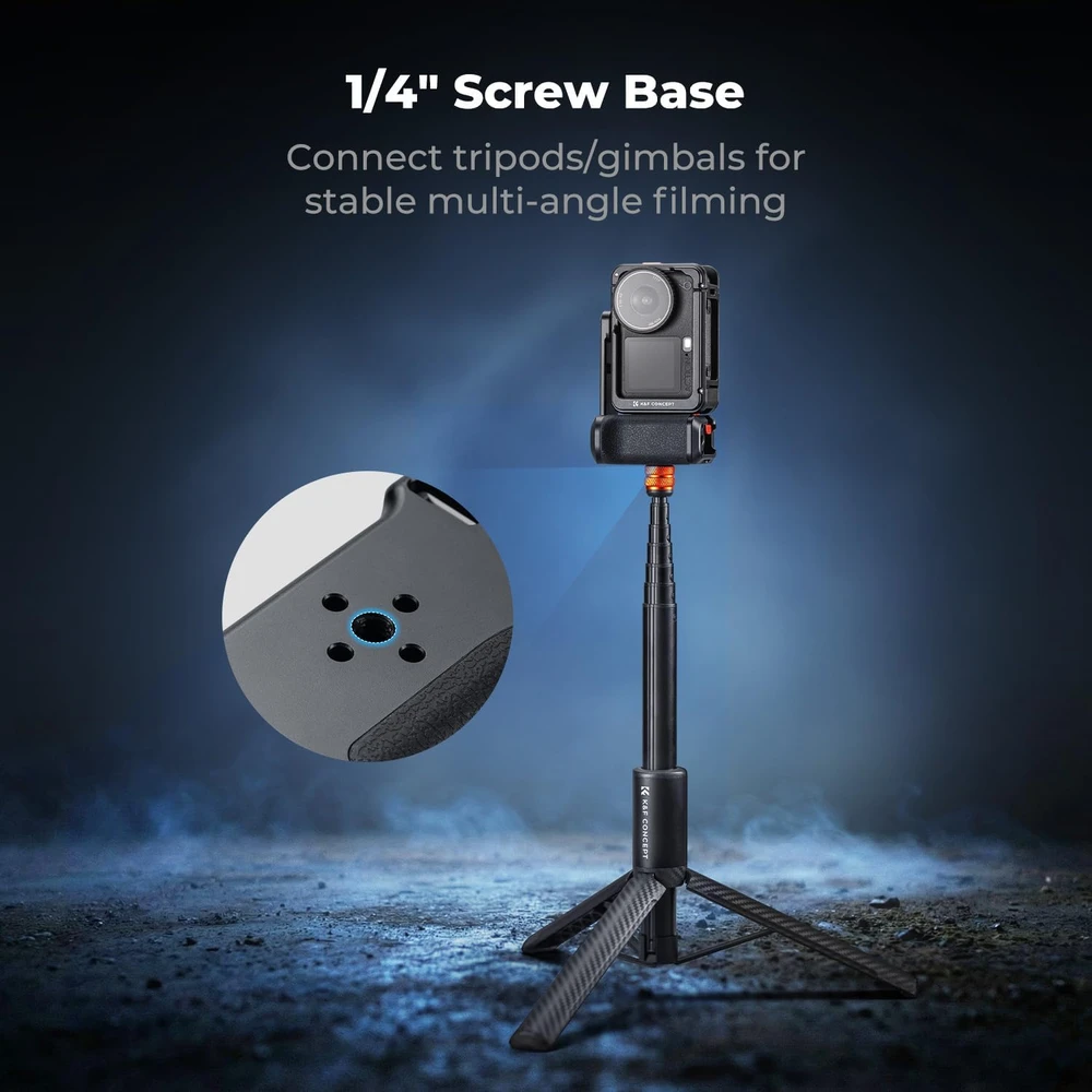 K&F Concept metalinis rankinis laikiklis su narveliu DJI Osmo Action 6 KF12.0036