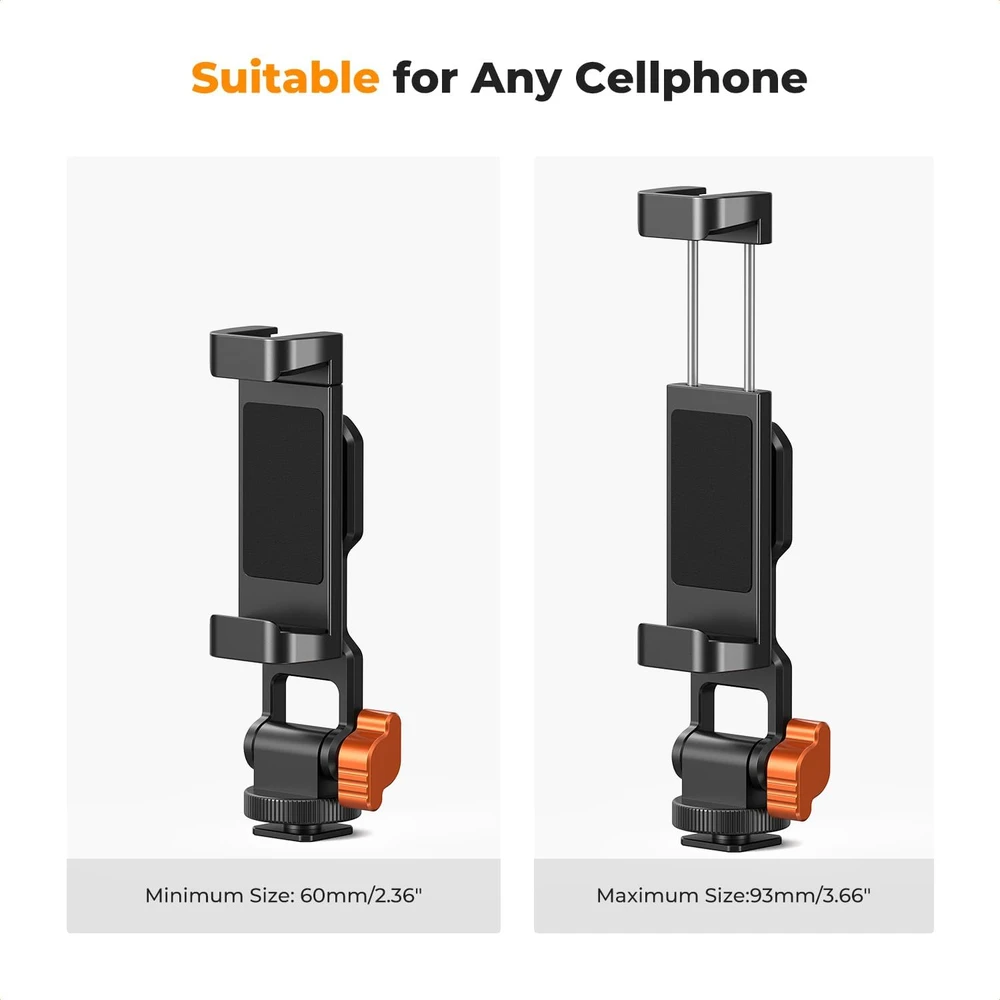 K&F Concept metalinis telefono laikiklis trikojui su 2 šaltosiomis jungtimis, KF31.094