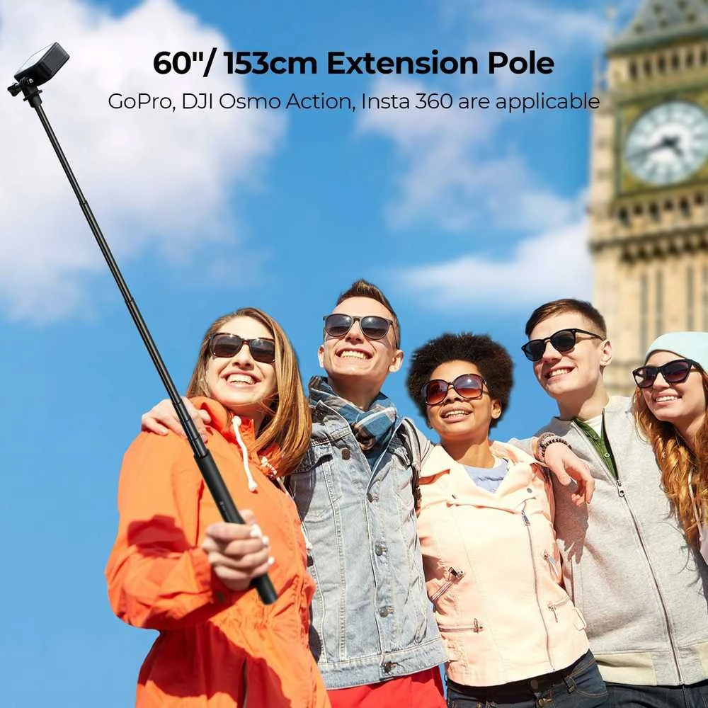 K&F Concept MS07 aliuminis 153 cm monopodas–selfie lazda su 1/4" sriegiu