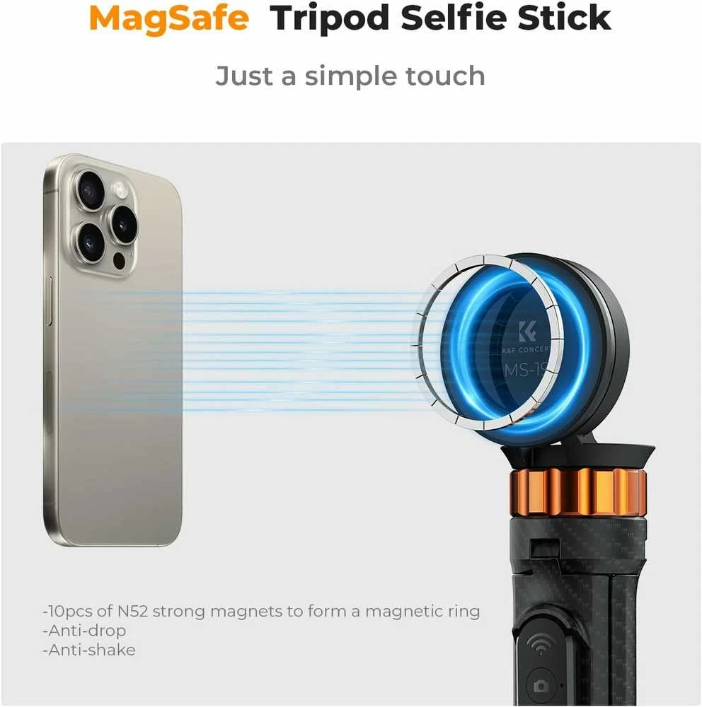 K&F Tripod K&F Concept Selfie Ms19 su laikikliu MagSafe