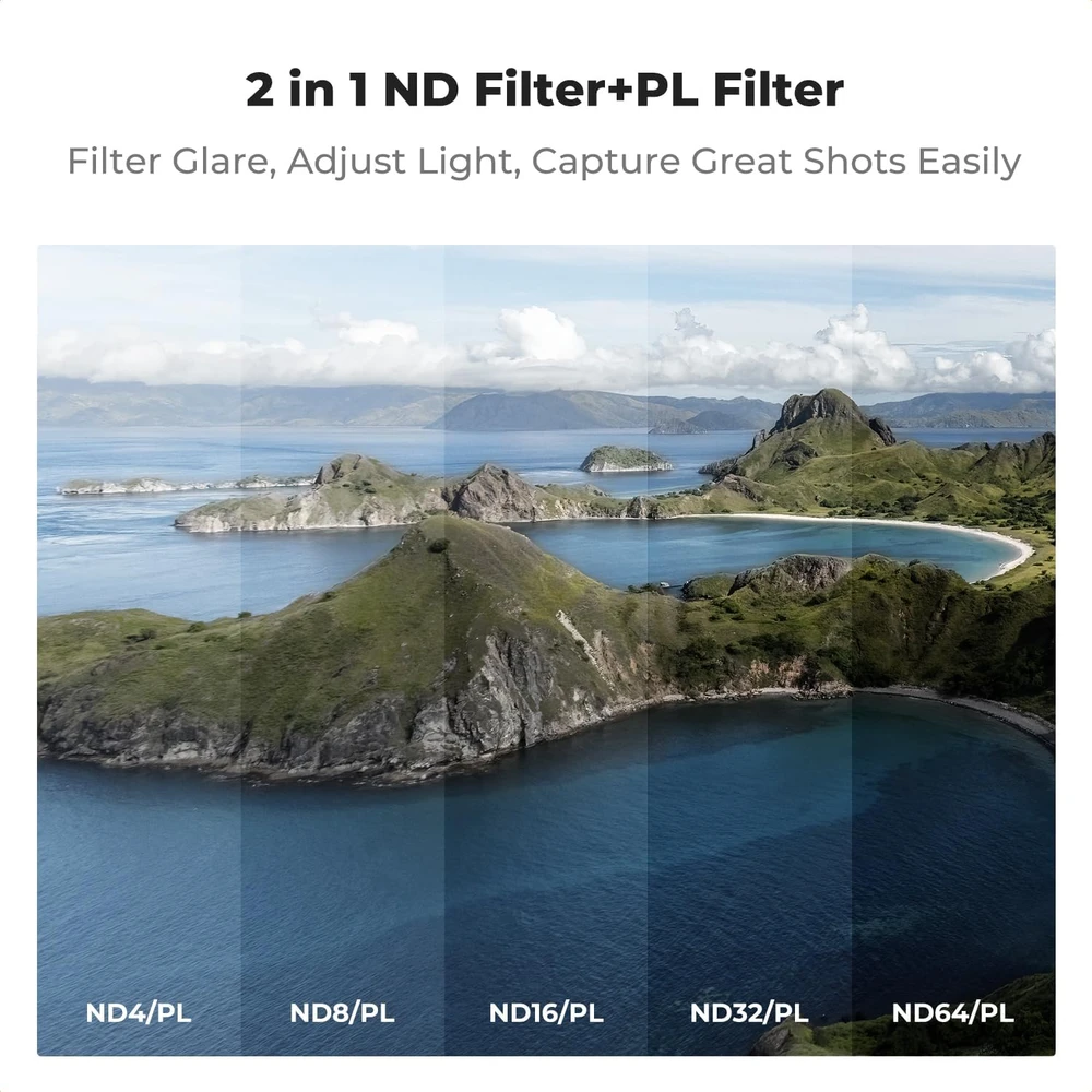 K&F CONCEPT ND/PL ir CPL filtrų rinkinys DJI Mini 5 Pro dronui, 6 vnt., SKU.1676