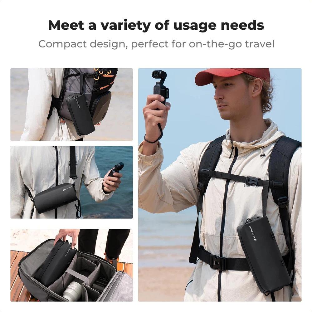 K&F CONCEPT nešiojimo krepšys DJI Osmo Pocket 3, atsparus vandeniui, KF13.200