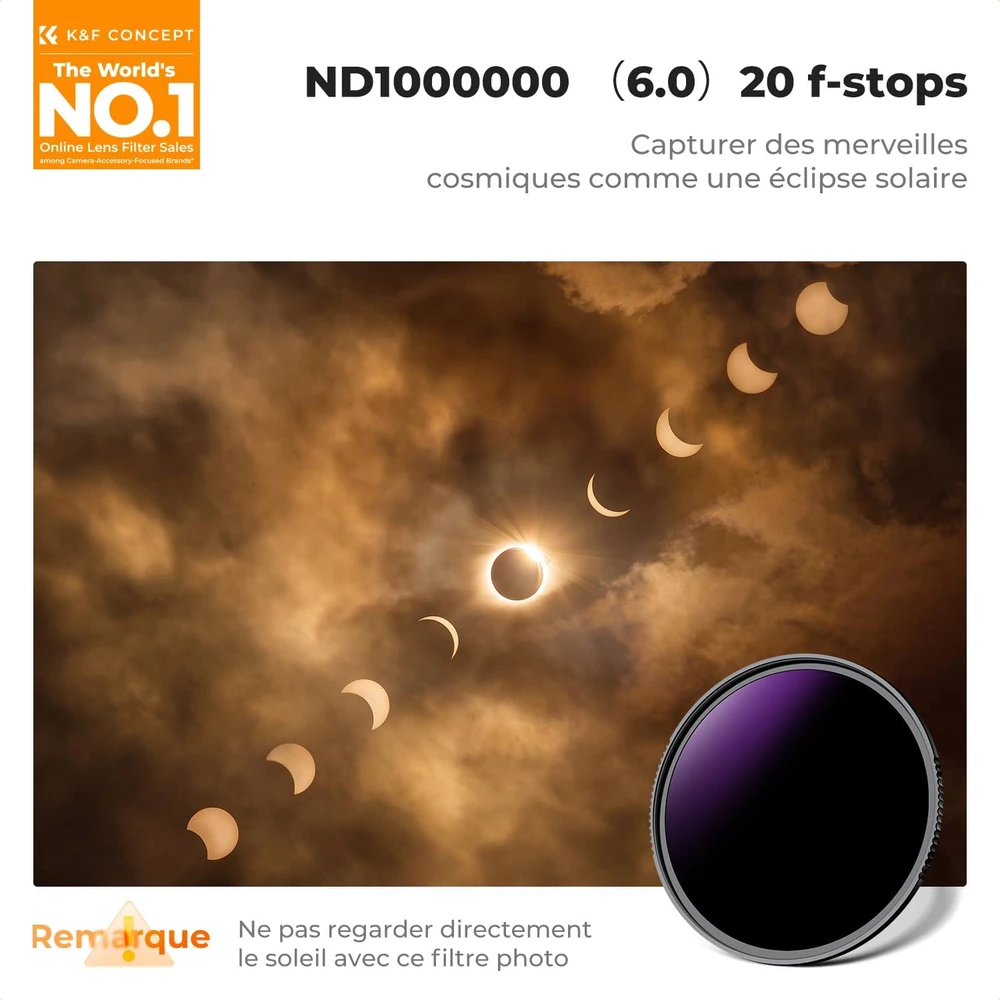 K&F CONCEPT neutraliojo tankio ND1000000 objektyvo filtras 67 mm CAKF01.2580V1