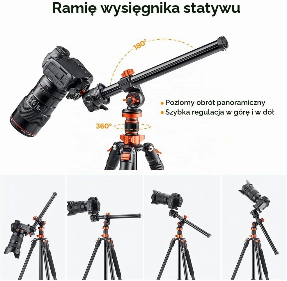 K&F CONCEPT reguliuojama trikojo centrinė kolona 25 mm, 5kg, KF31.010