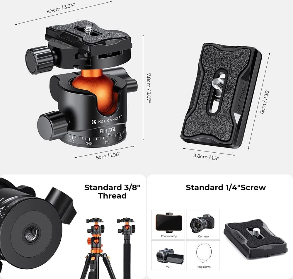 Kf Concept Rutulinė galvutė K&amp;F Concept BH-36