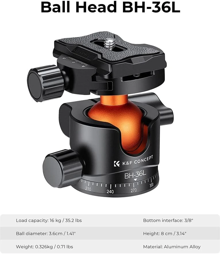 Kf Concept Rutulinė galvutė K&amp;F Concept BH-36