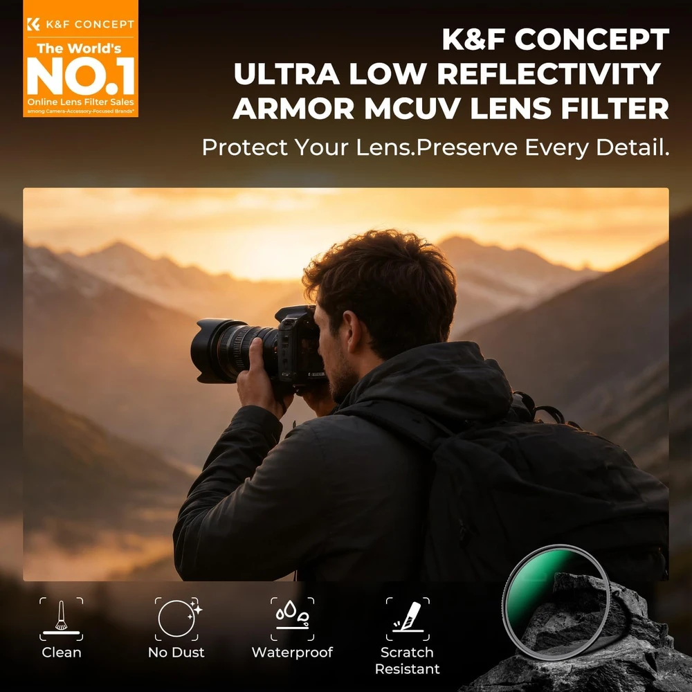 K&F CONCEPT UV objektyvo filtras 95 mm su 28 sluoksnių danga KF01.3095V2
