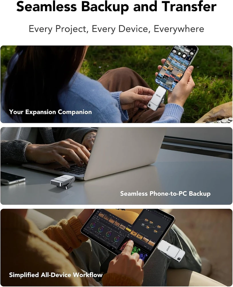 Kietasis diskas Lexar nešiojamasis SSD diskas 512 GB USB-C ir USB-A, D70E