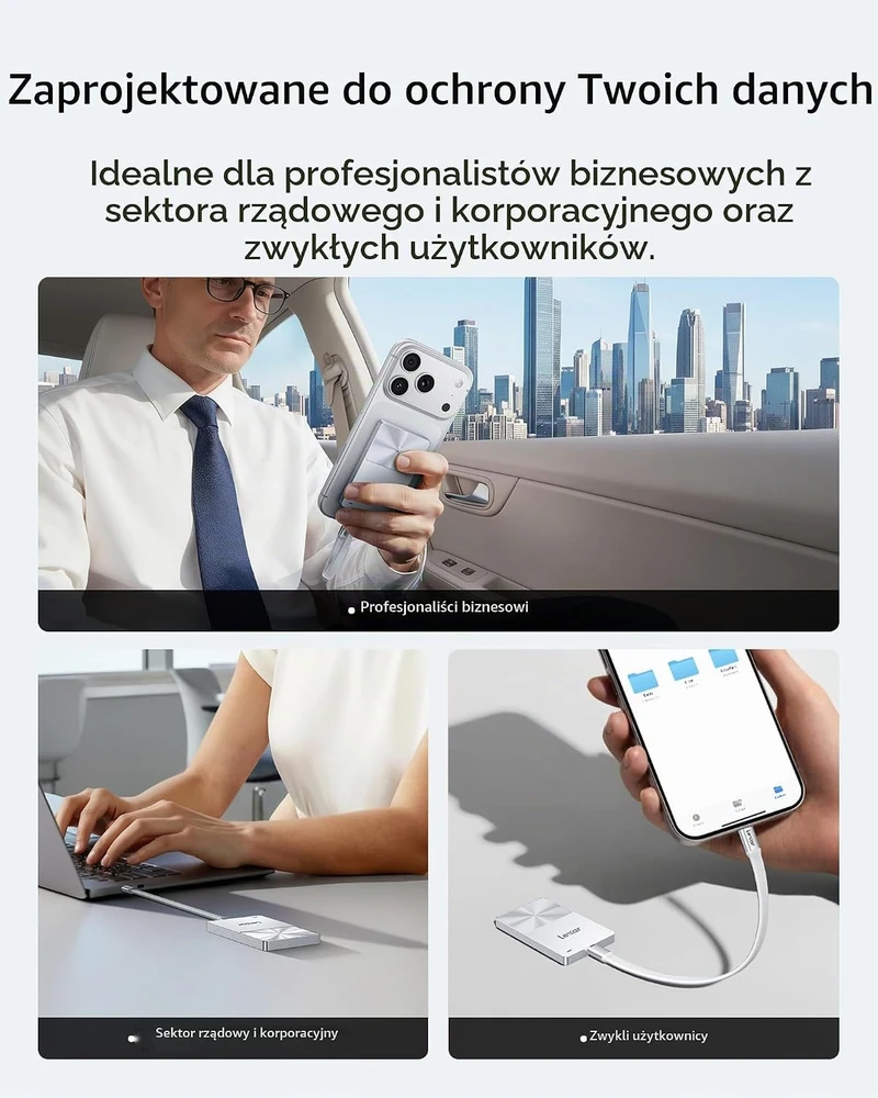 Kietasis diskas Lexar TouchLock išorinis 1 TB SSD su USB 3.2 Gen 2 ir NFC autentifikavimu, 0843367143399