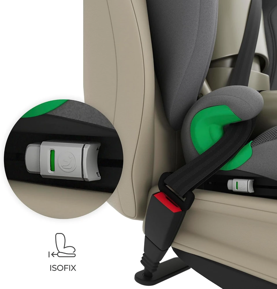Kinderkraft automobilinė kėdutė 100–150 cm su ISOFIX JUNIOR FIX 2 PRO KCJUFI20GRY000N