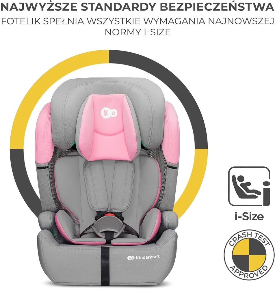 KINDERKRAFT automobilinė kėdutė COMFORT UP i-Size, pink, KCCOUP02PNK0000