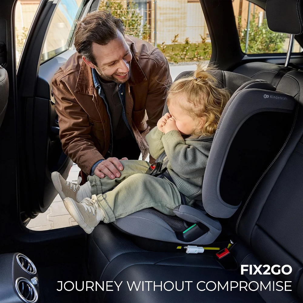 Kinderkraft automobilinė kėdutė FIX2GO i-Size 76–150 cm su ISOFIX ir Top Tether