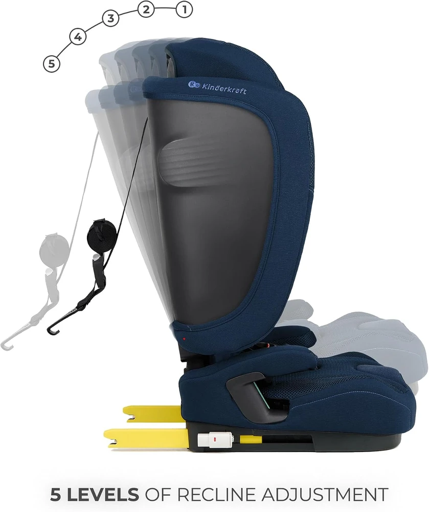 Kinderkraft automobilinė kėdutė FIX2GO i-Size 76–150 cm su ISOFIX ir Top Tether