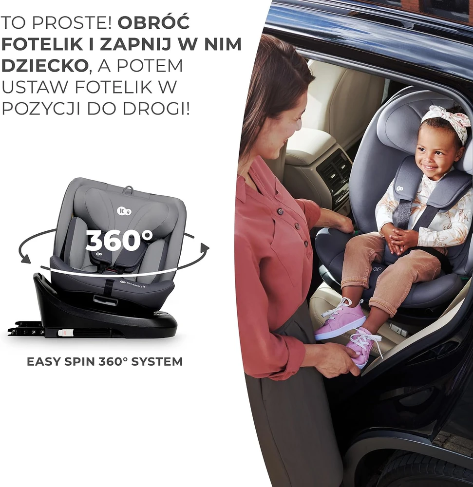 Kinderkraft automobilinė kėdutė I-GROW i-Size 40-150cm Pilkas KCIGRO00GRY0000