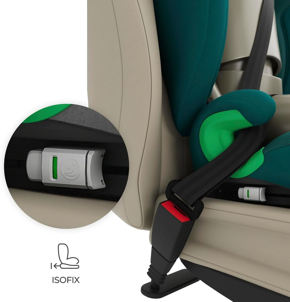 Kinderkraft automobilinė kėdutė Junior Fix 2 Pro 100–150 cm su ISOFIX, žalia KCJUFI20GRE000N