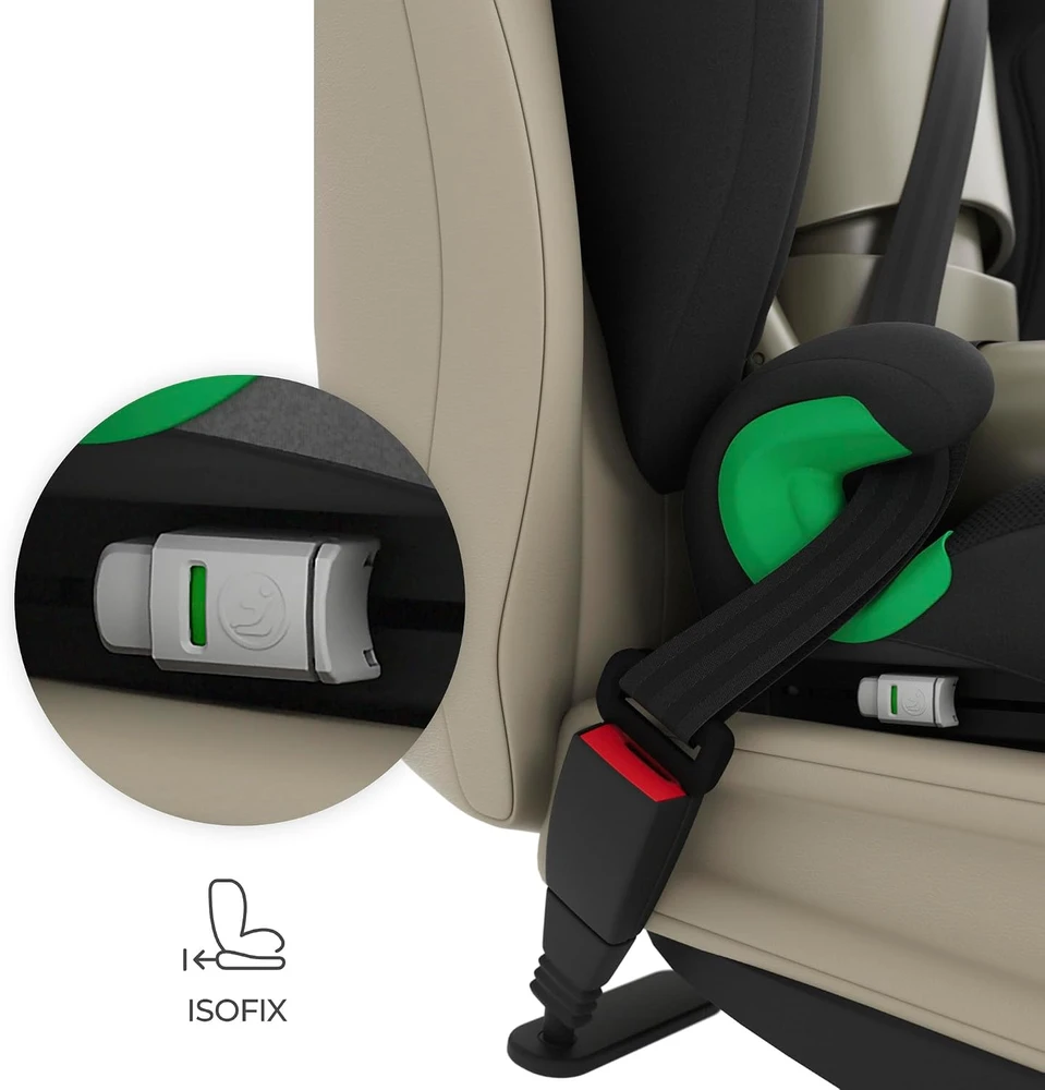 Kinderkraft automobilinė kėdutė vaikams 100–150 cm su ISOFIX KCJUFI20BLK000N