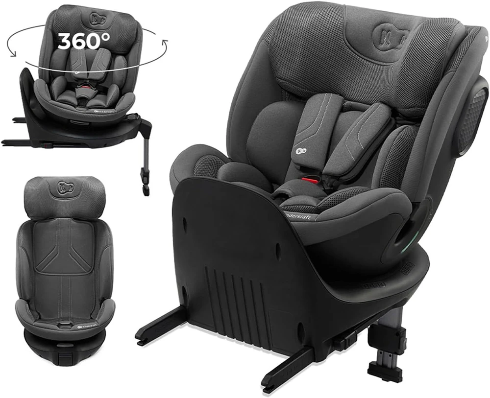 KINDERKRAFT automobilinė kėdutė XPRIDER 2 i-Size, 40-150 cm, pilkas, KCXRID02GRY0000