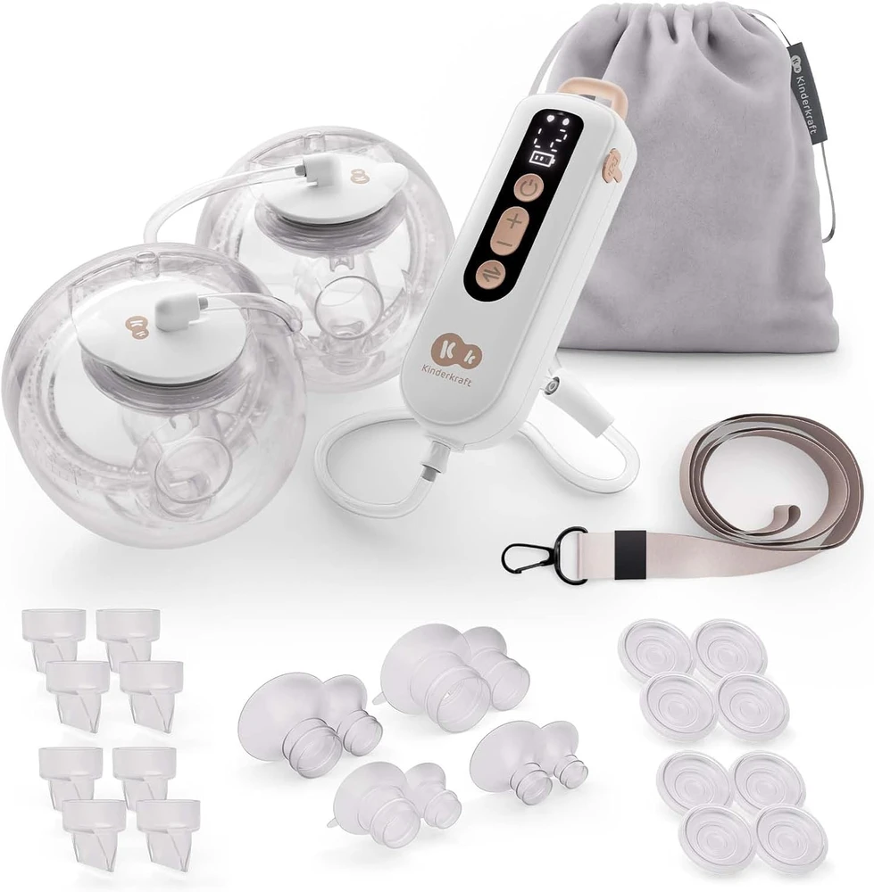 Kinderkraft GENTLEFLOW dvigubas elektrinis laktatorius, 3 režimai, 180 ml, KEGEFL00GLD0000