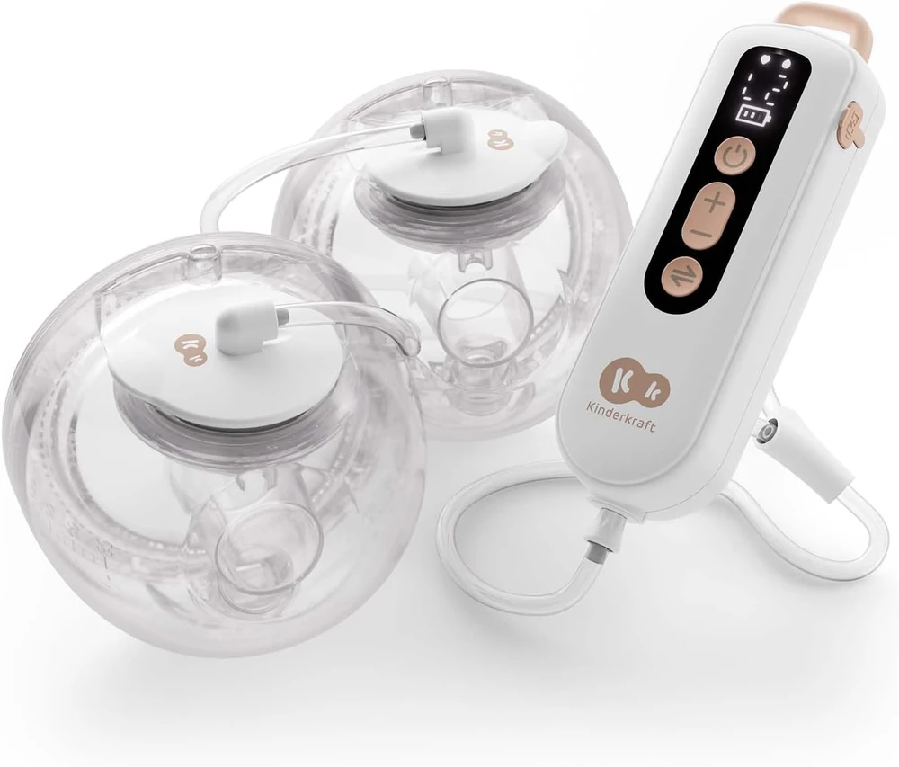 Kinderkraft GENTLEFLOW dvigubas elektrinis laktatorius, 3 režimai, 180 ml, KEGEFL00GLD0000