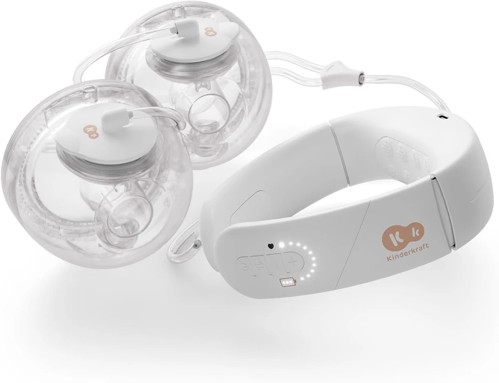 Kinderkraft GentleNest dvigubas elektrinis laktatorius su šildymu, USB-C, KEGENE00GLD0000