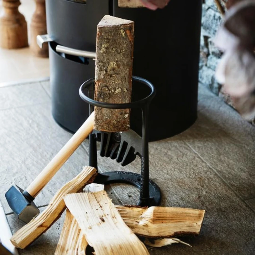 Kindling Cracker malkų skaldytuvas, žaliavinės geležies rėmas, 4.8kg, juodos spalvos