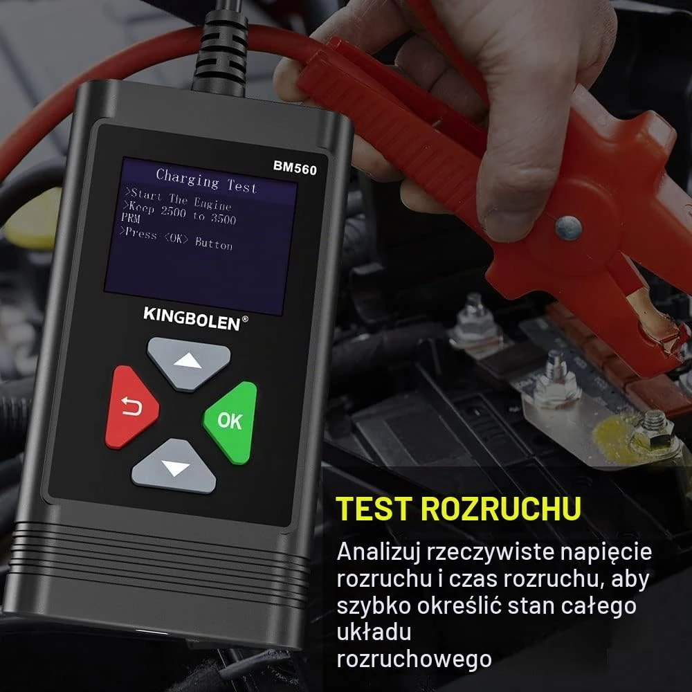 KINGBOLEN automobilio akumuliatoriaus testeris, 6 V ir 12 V, 100–2000 CCA, KBL560