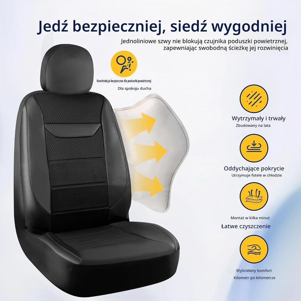 kingphenix priekinių automobilinių sėdynių užvalkalai iš odos su 4D tinkleliu
