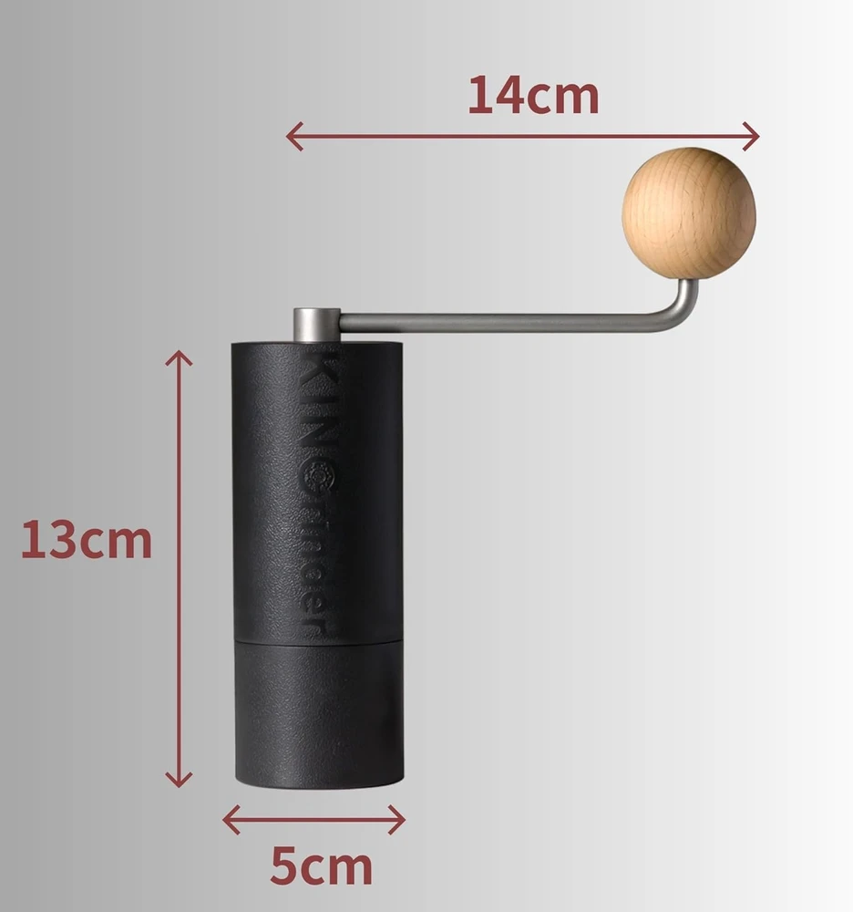 Kavamalė KINGrinder rankinis kavos malūnėlis su plieninėmis girnomis, 20 g, 5BP0001-BK