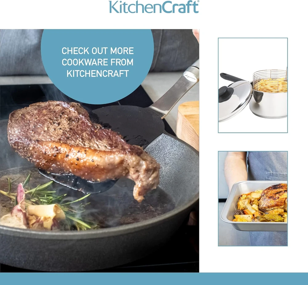 Kitchen Craft KitchenCraft gruzdintuvės puodas su krepšeliu ir dangčiu, indukcinėms kaitlentėms, KCCHIPLRG