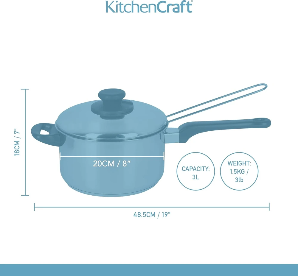 Kitchen Craft KitchenCraft gruzdintuvės puodas su krepšeliu ir dangčiu, indukcinėms kaitlentėms, KCCHIPLRG