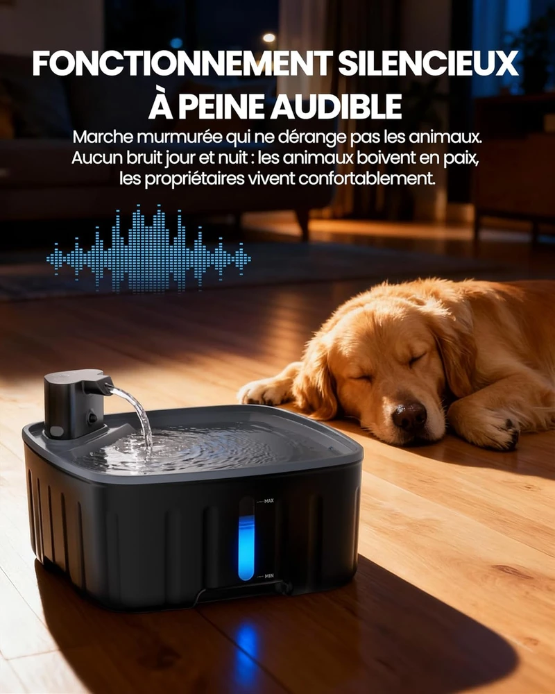 Kittyspout automatinė 8 l talpos gyvūnų gertuvė su judesio jutikliu, baterija 5000 mAh, filtru, tylia pompa