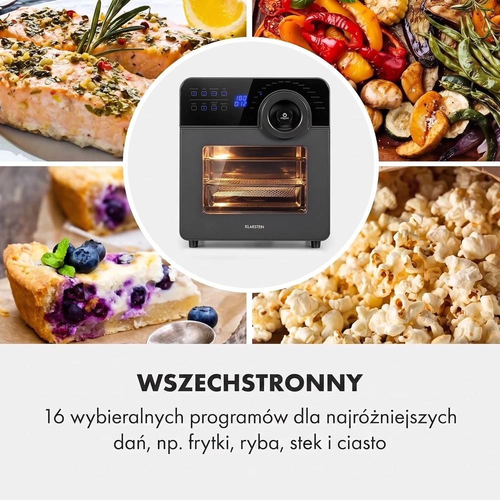 Klarstein karšto oro gruzdintuvė AeroVital Cube Chef 14 l 1700 W OV12-9500-lCube