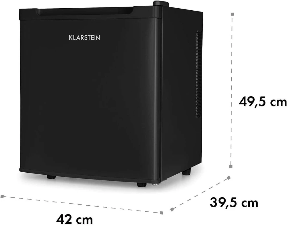 Klarstein mini šaldytuvas, 30 l talpa, termoelektrinis, tylus veikimas, juodas, Silent Cool Deluxe Edition